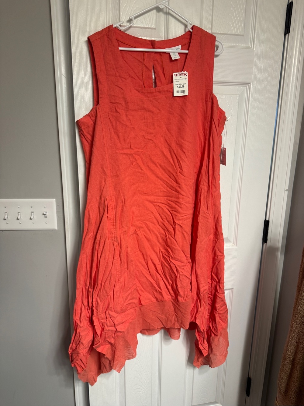 Cynthia Rowley Coral Sleeveless A-Line Tunic